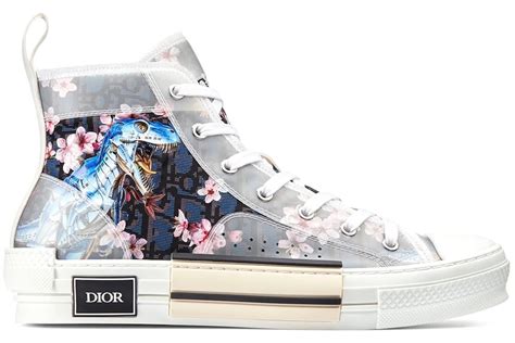 dior b23 high canvas sorayama dinosaur navy